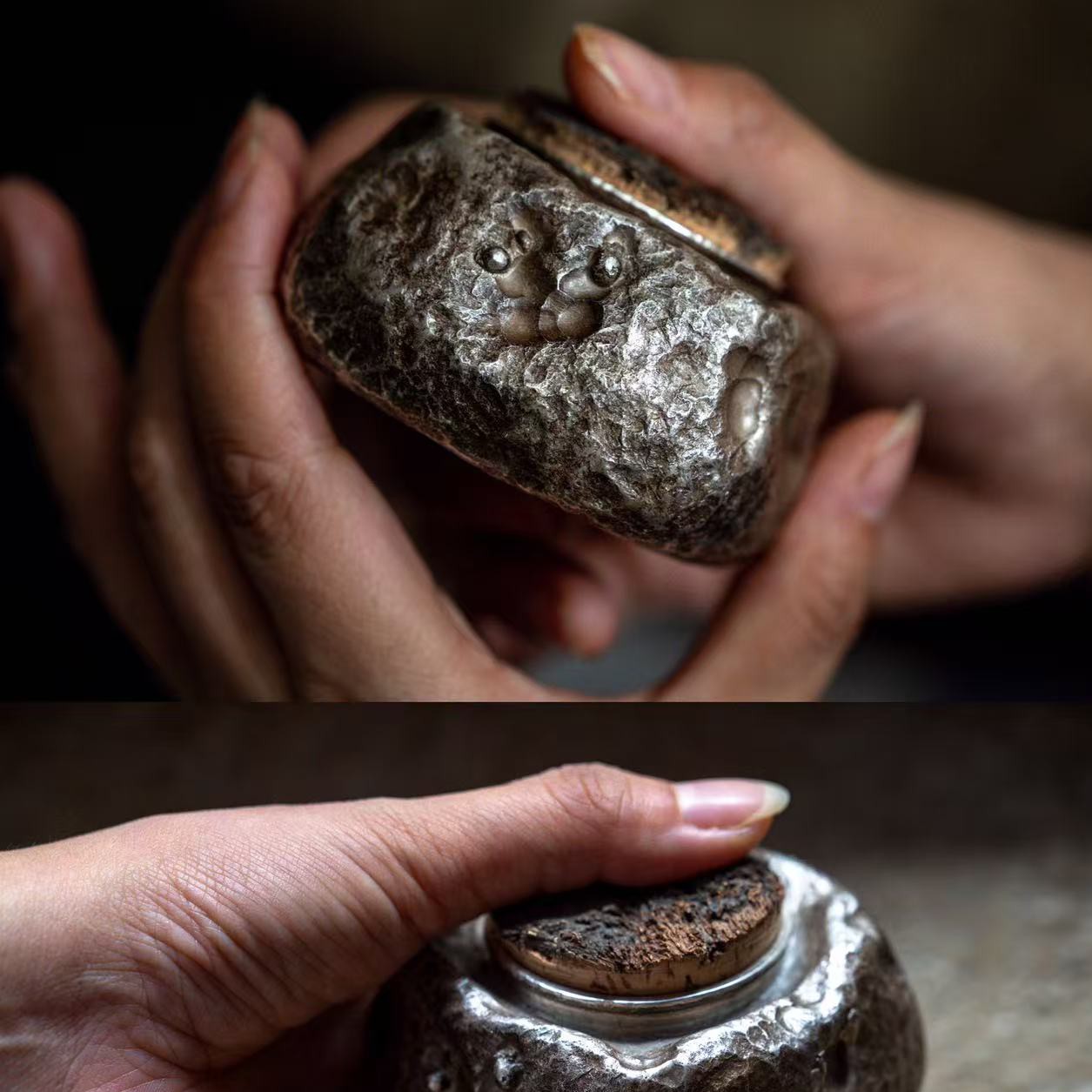 『雅柯茶缘』双十一好物 原创 银方茶叶罐 姹寂 高级 直径6.5～7cm