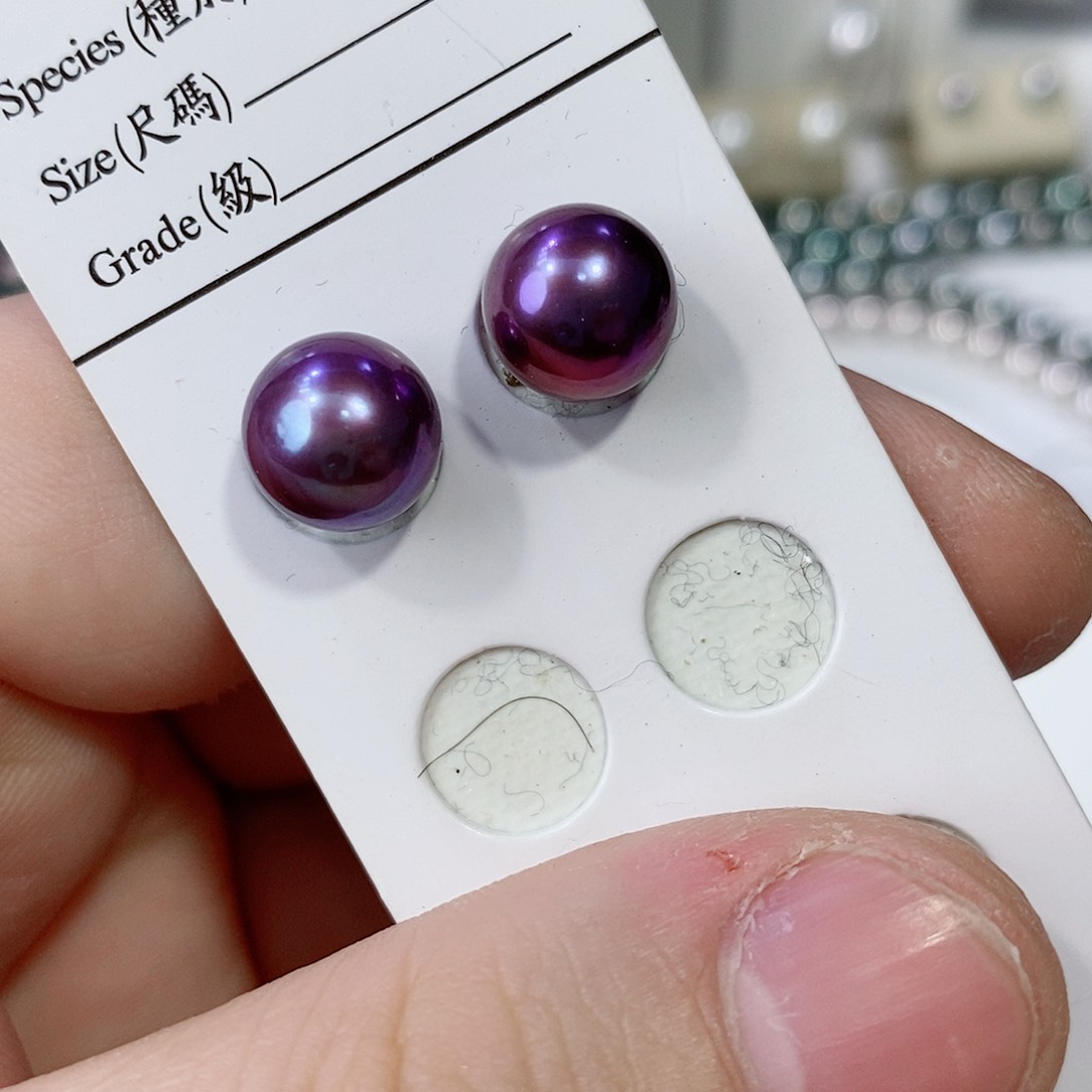 淡水珍珠耳饰18K金镶嵌