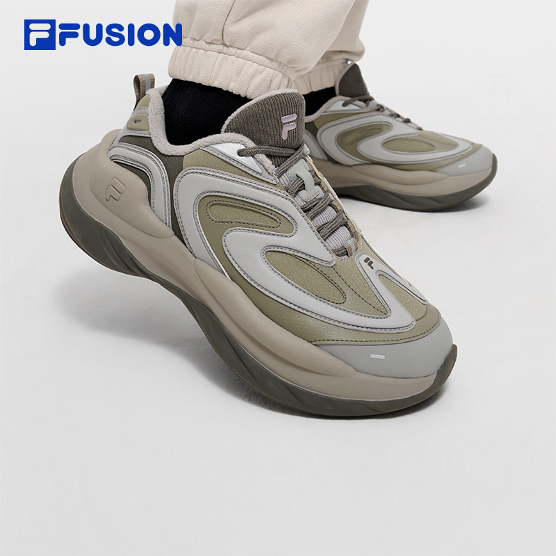 FILA FUSION加绒陨石鞋潮牌鞋运动鞋男女老爹鞋T12W441121F