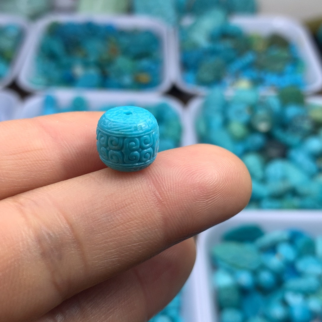 绿松石未镶嵌吊坠(不含链)11×9.5