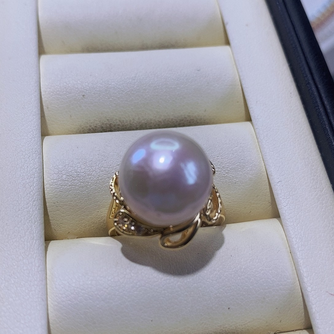 淡水珍珠戒指合金
