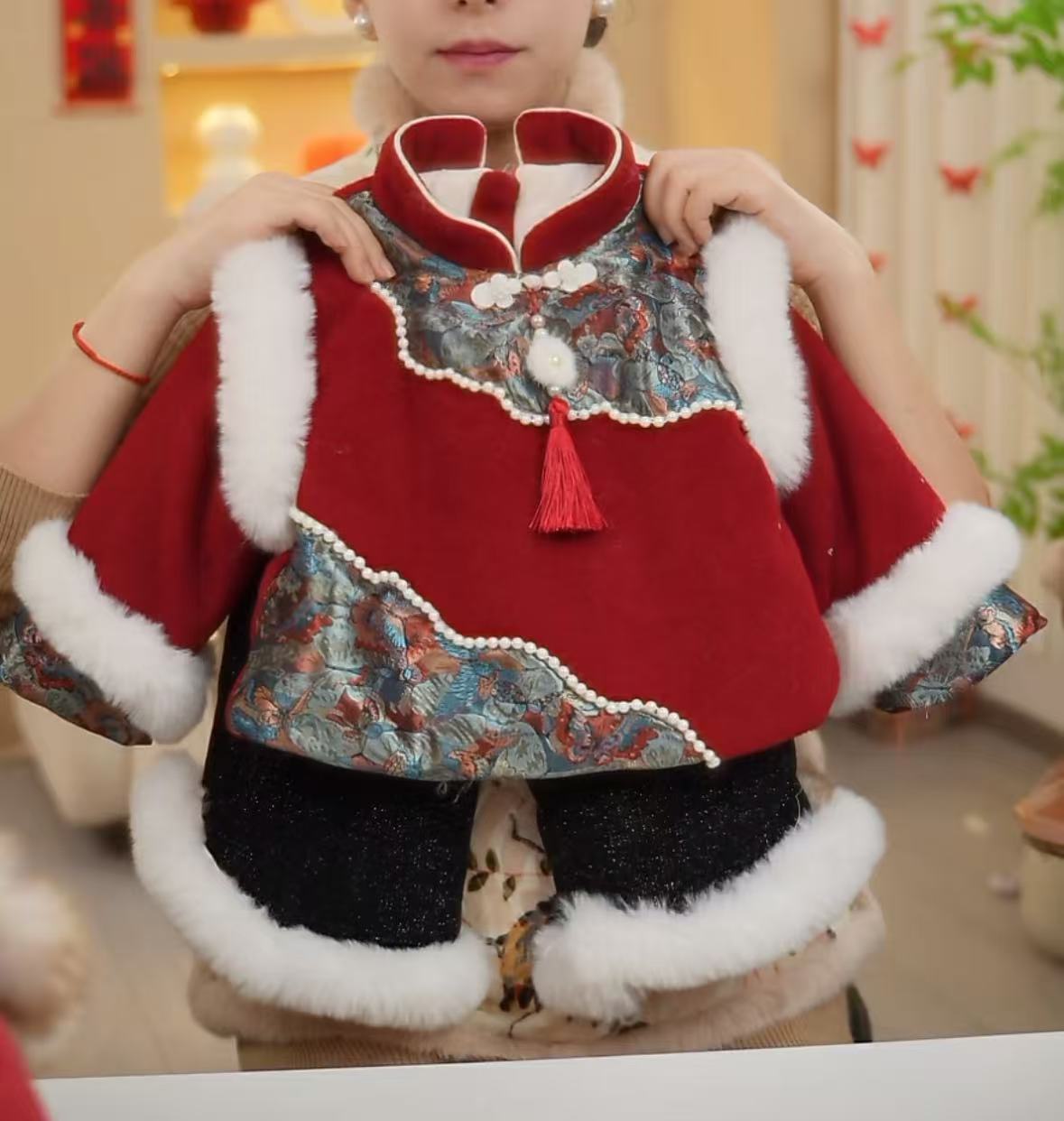 【团圆】新款宝宝唐装2025年中国风加绒加厚拜年服