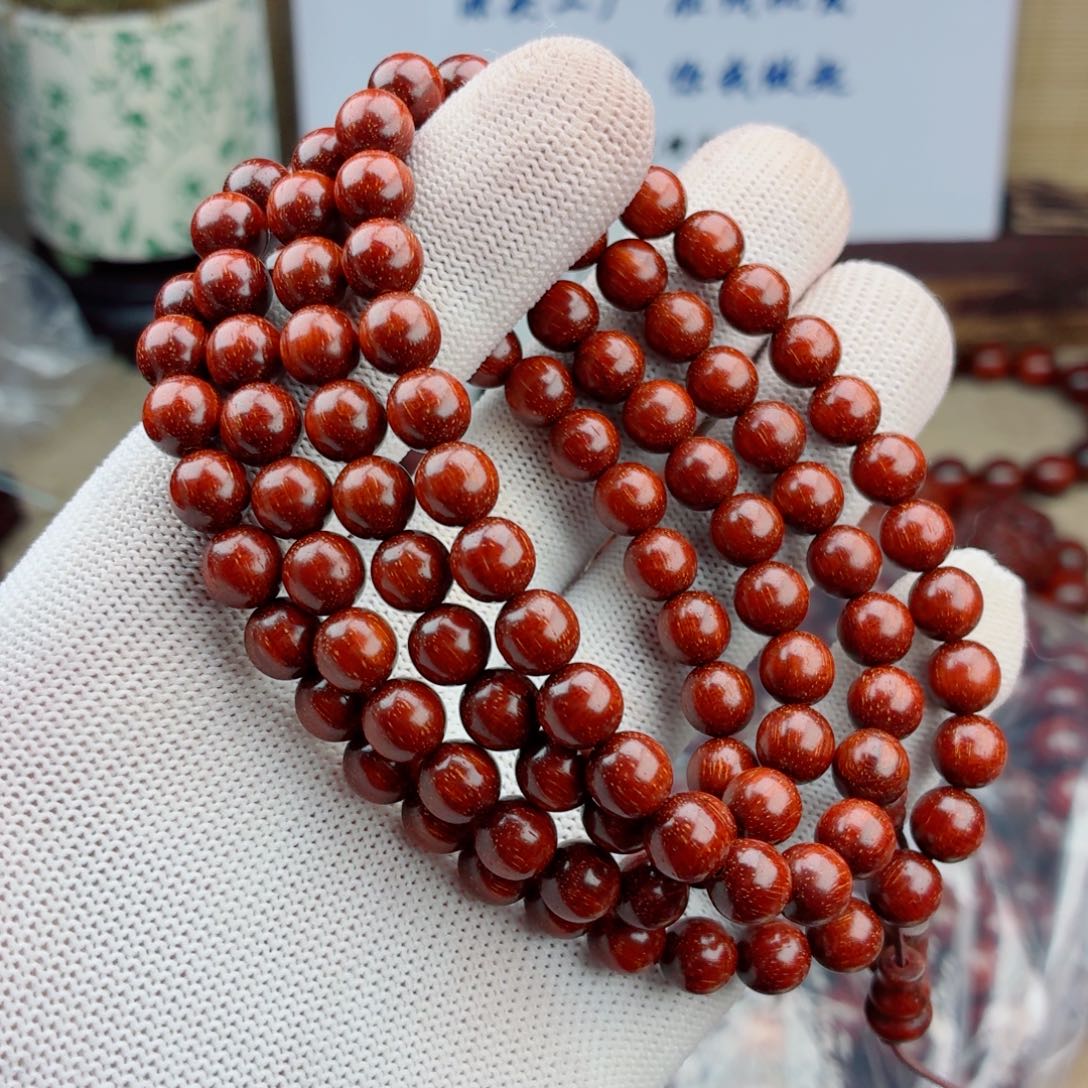 j***。手串/手链檀香紫檀（小叶紫檀）08龙鳞108颗无胶无腊