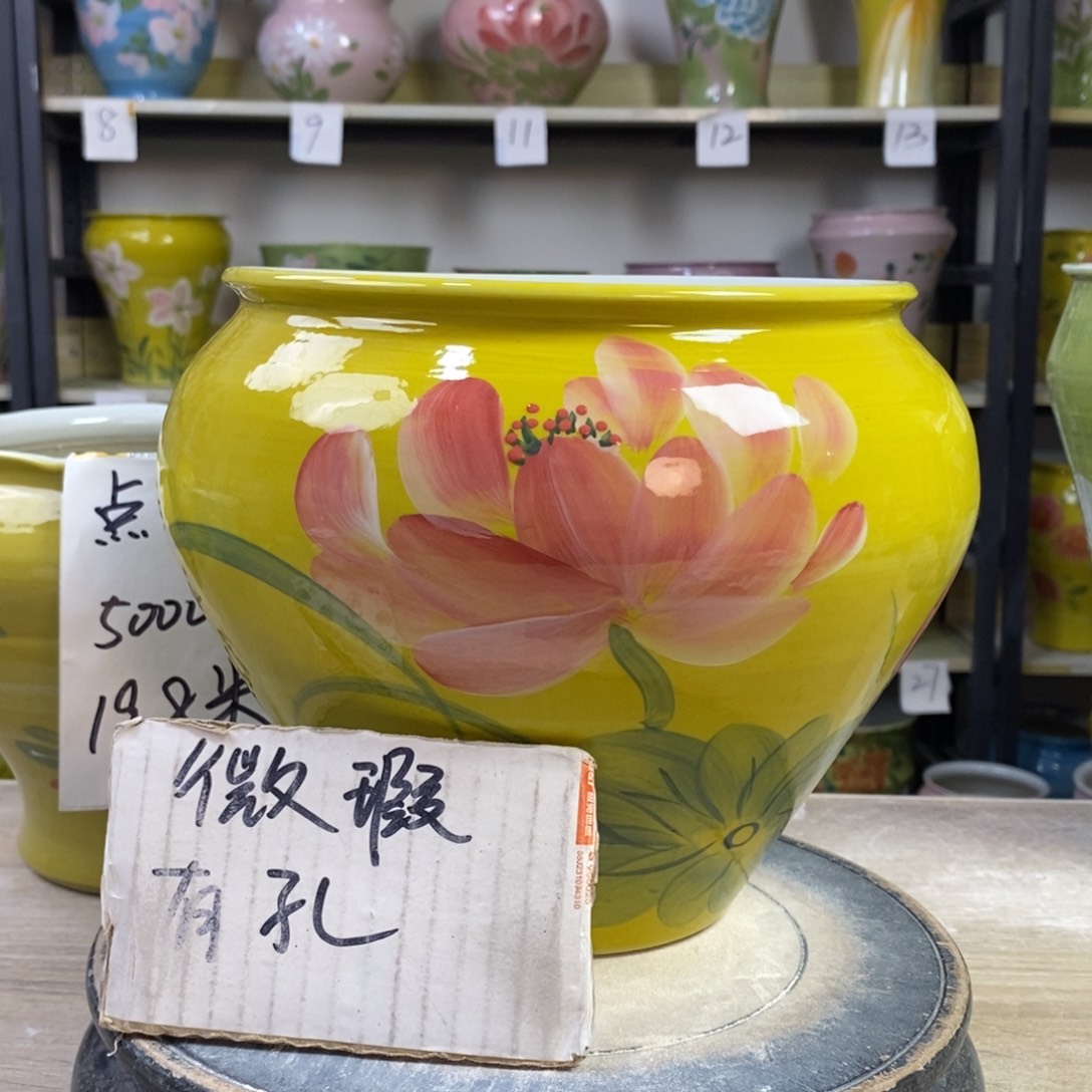 景德镇手工手绘陶瓷花盆