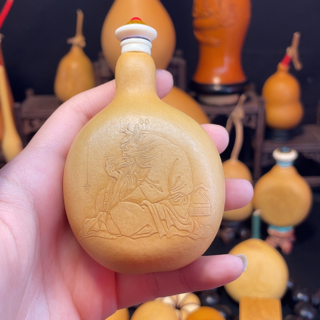 军***刺钟馗押花葫芦葫芦