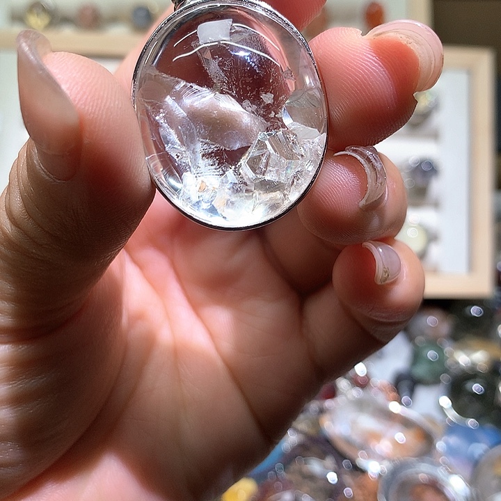 云***海银S925镶嵌颈饰水晶水晶