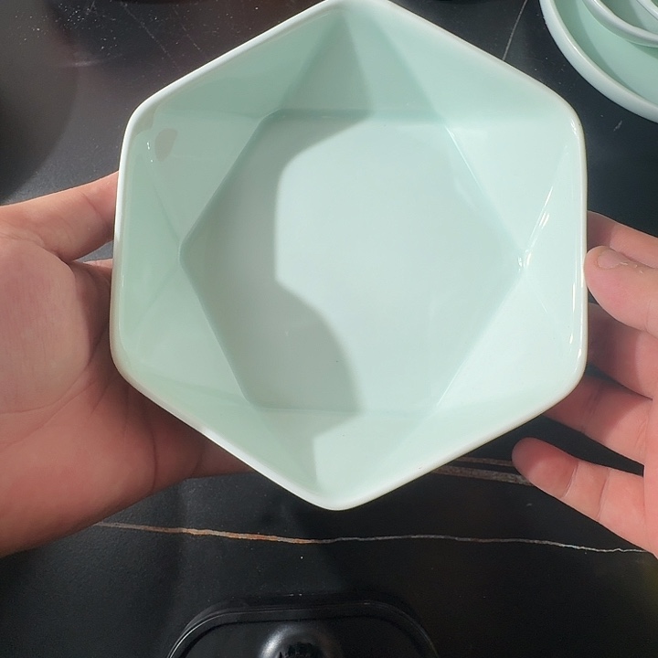 7寸富豪六角碗（影青）联盟陶瓷