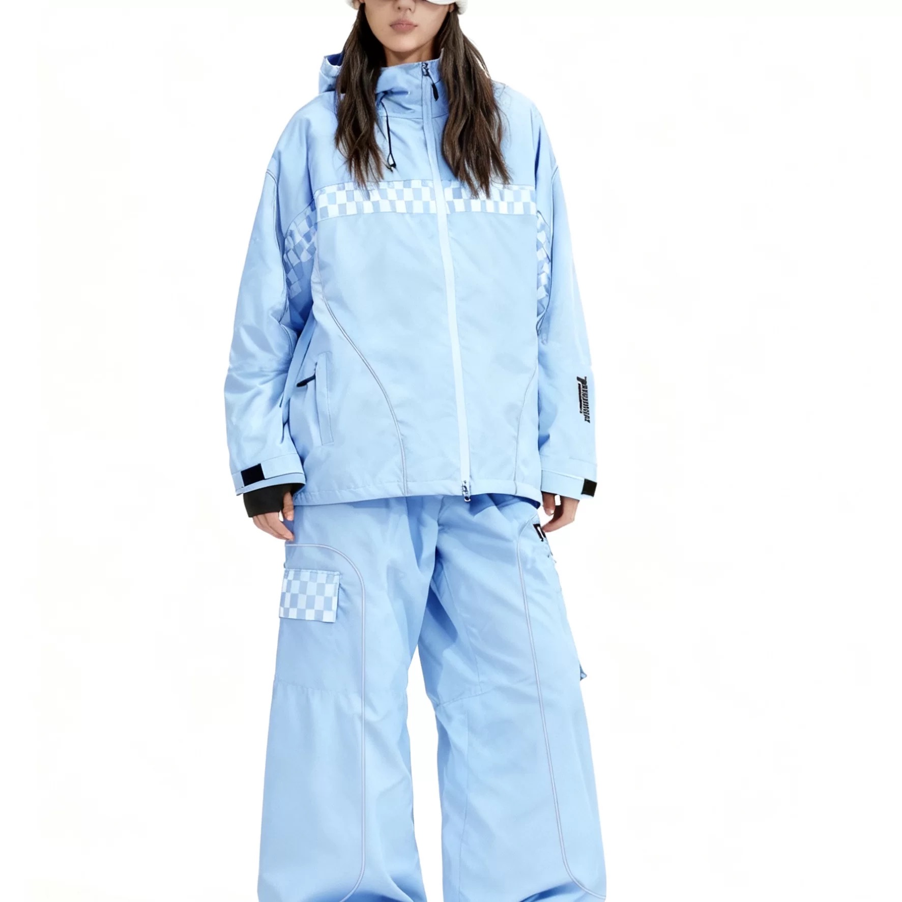 滑雪服套装男女防风防水保暖冬季2526新款蓝印系列蓝色