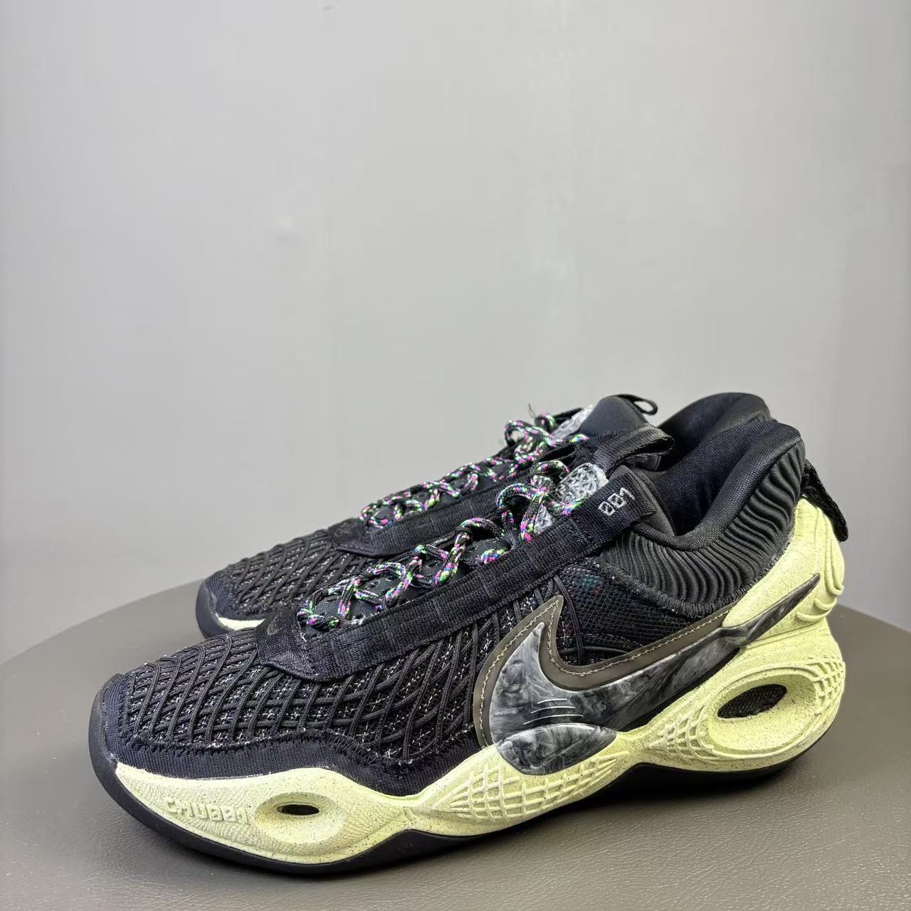 90新 maje 42.5码 Air Zoom Cosmic Unity黑绿篮球鞋 非原盒