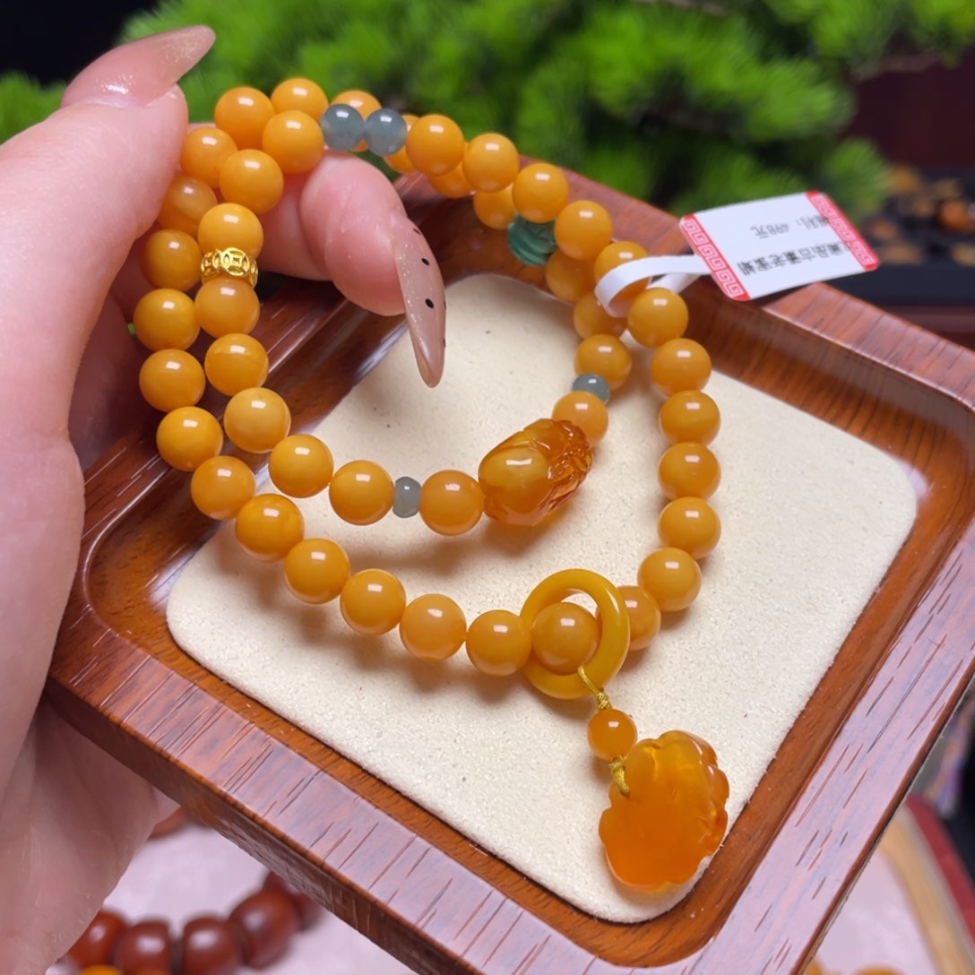 蜜蜡手链未镶嵌手串