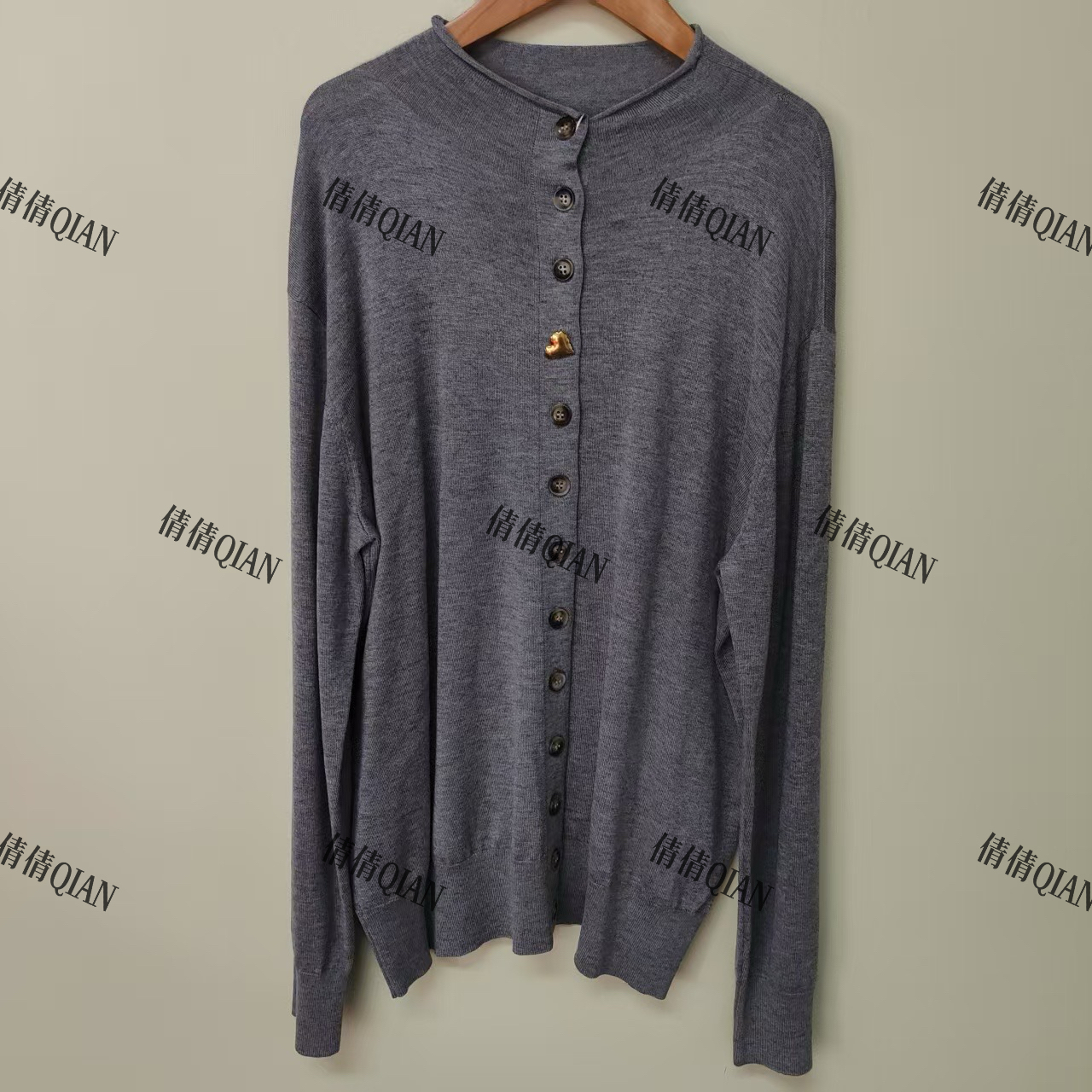 气质纯色圆领套头针织衫百搭（25M02026-1345）