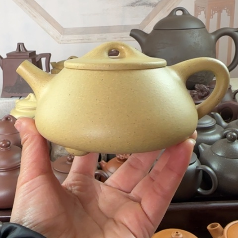 紫砂茶壶本绿泥料300c c