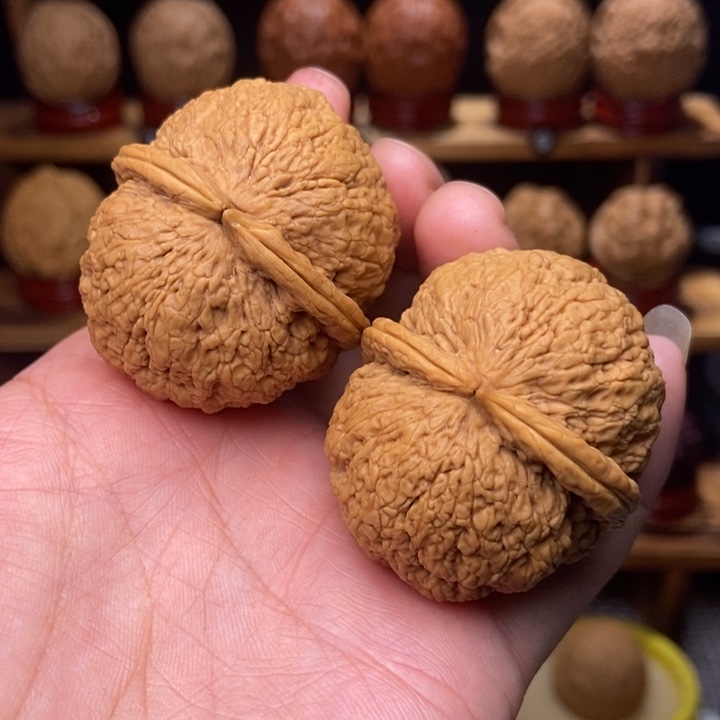 文玩核桃吊坠脑纹元宝34