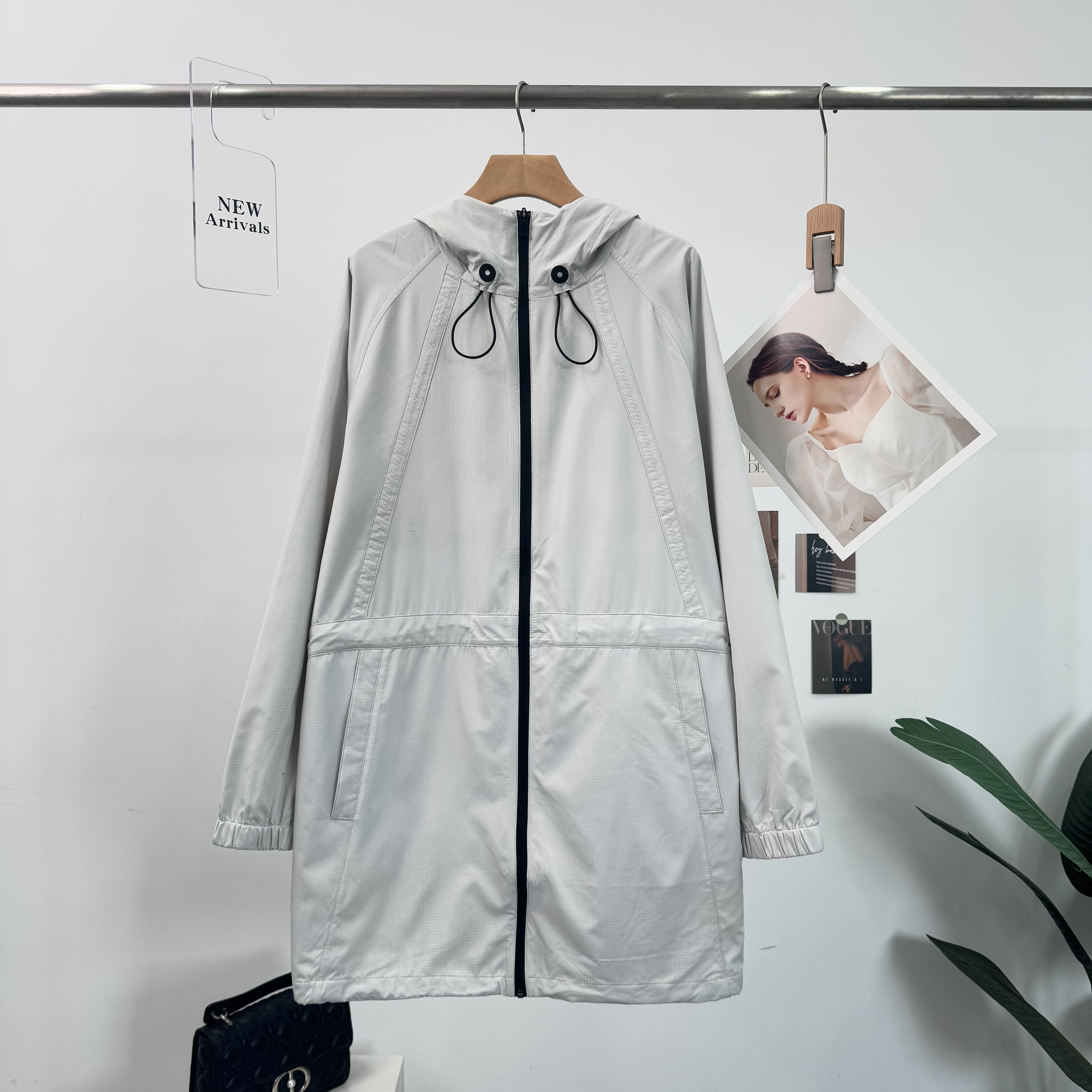 B650店主强烈推荐款 时尚嘻哈风长款夹克潮流纯色OVERSIZE风232Y