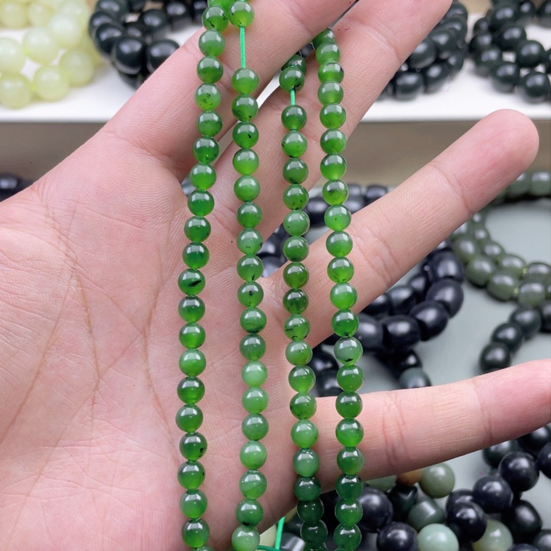 和田玉手串未镶嵌