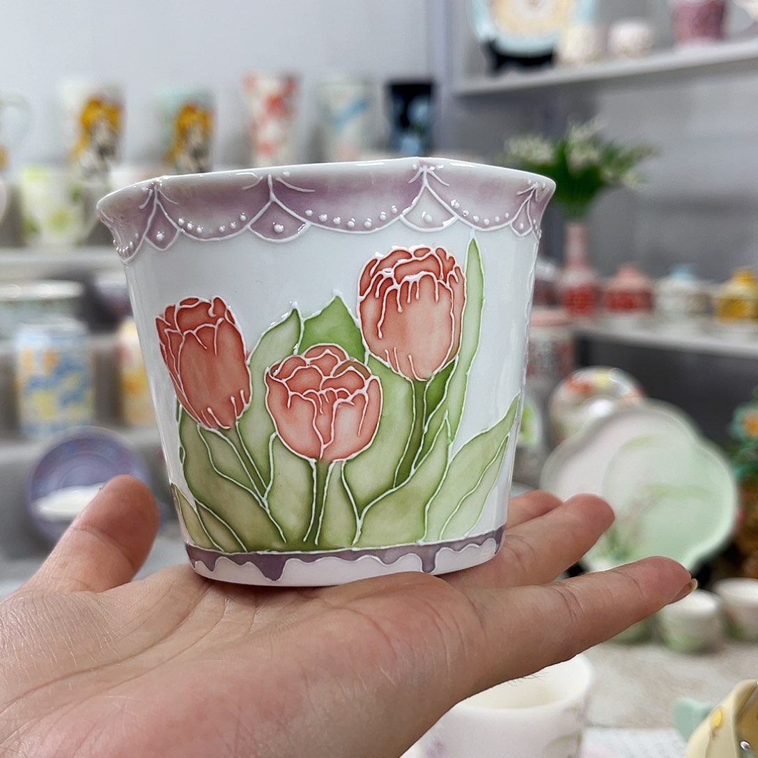 手绘高温釉下彩陶瓷