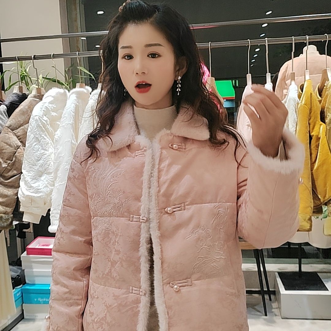 加绒加厚款拼接单排扣短款网红上衣女装韩版