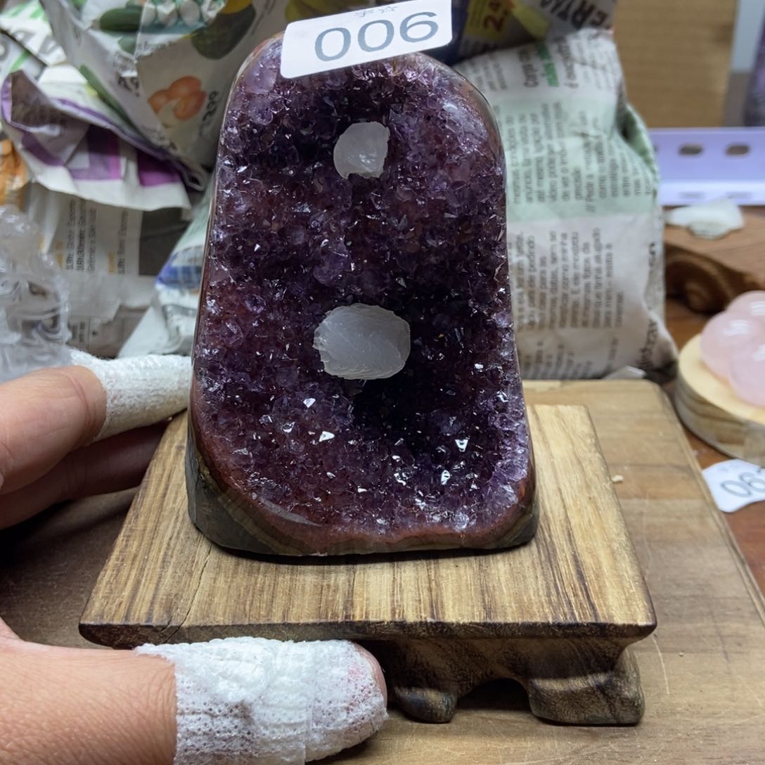 紫晶天然水晶摆件未镶嵌