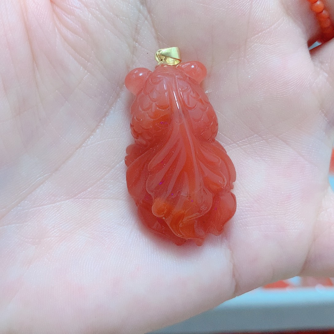 吊坠(不含链)银S925镶嵌南红玛瑙