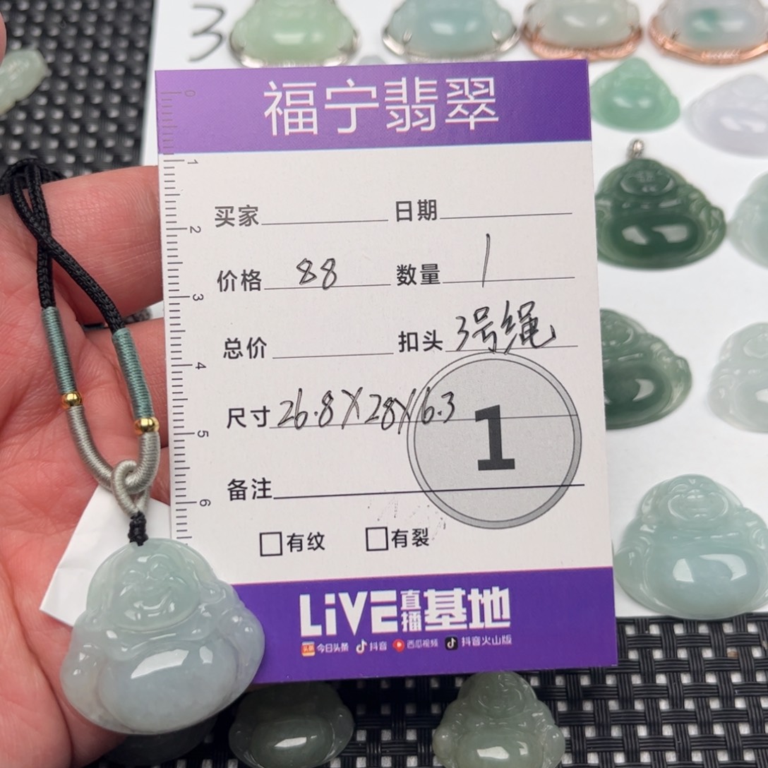 翡翠颈饰未镶嵌吊坠