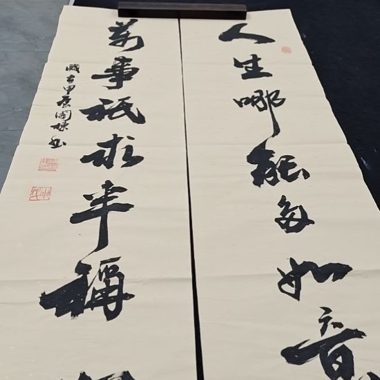 翰墨申国栋老师作品一副