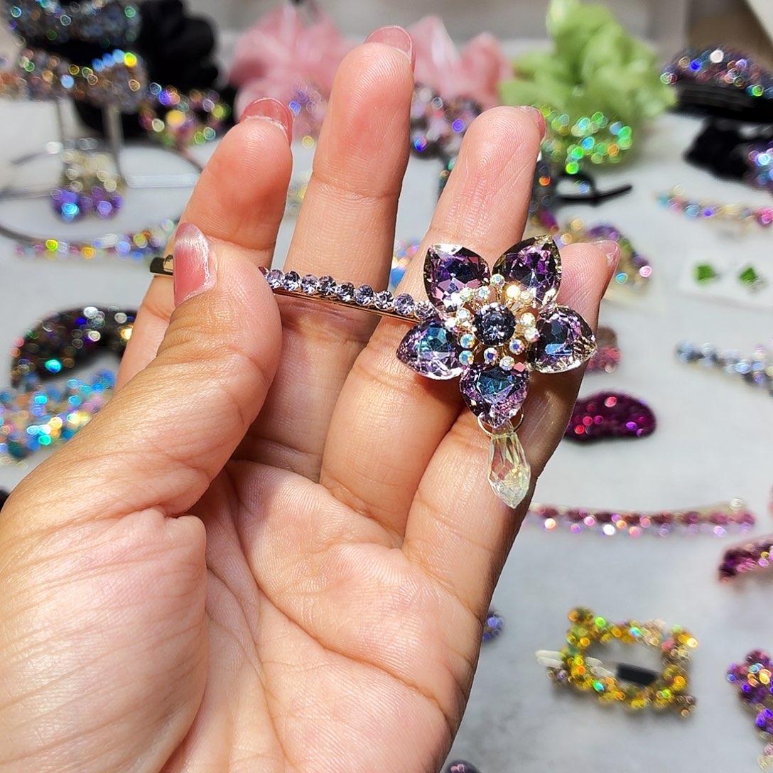 布艺铁合金发饰发夹发夹