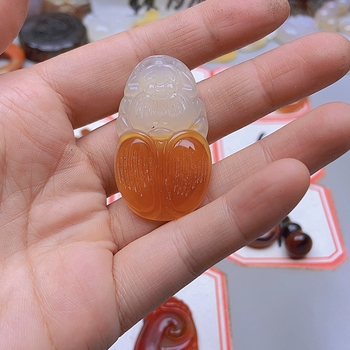 【闪购商品】未镶嵌玛瑙/玉髓珠宝半成品笑**生