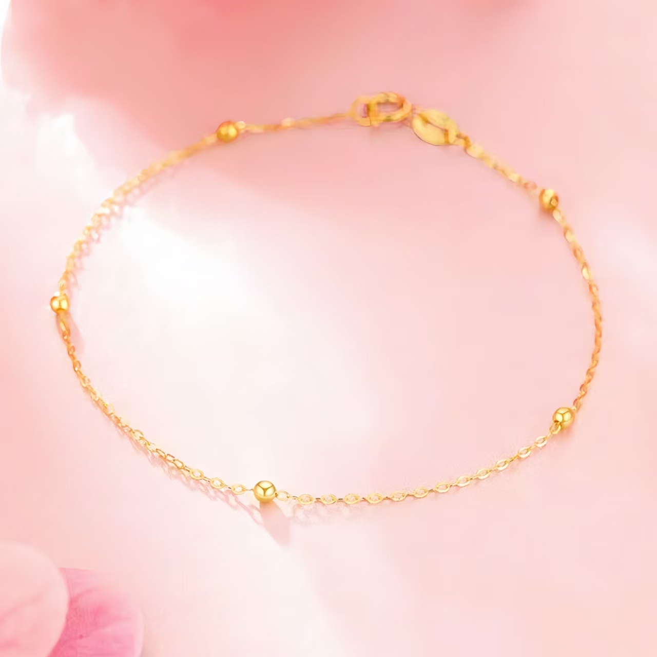 足金999金珠手链时尚百搭#01476