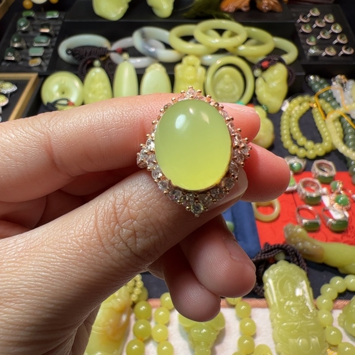 和田玉（黄玉）颈饰银S925镶嵌