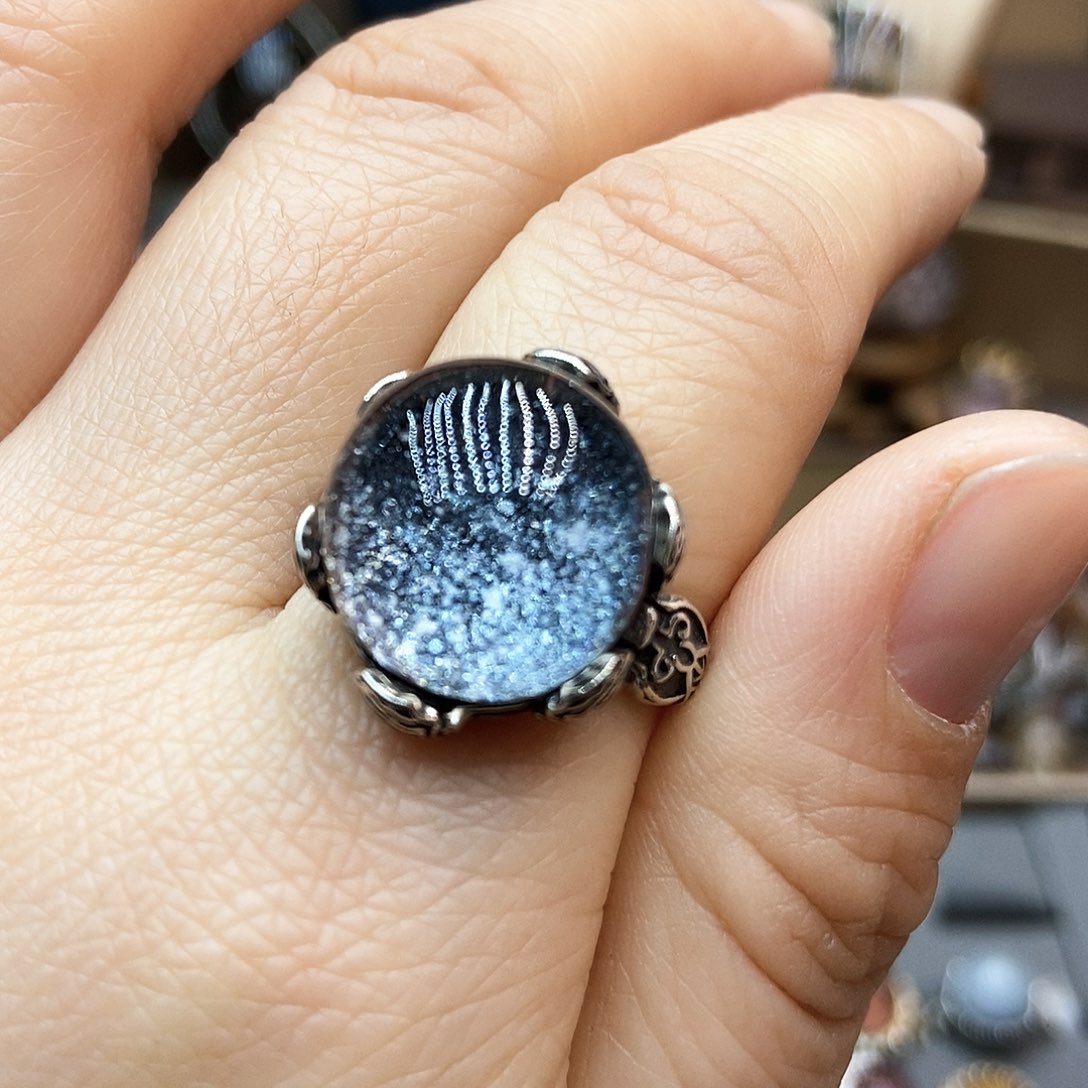 水晶戒指银S925镶嵌施*璇