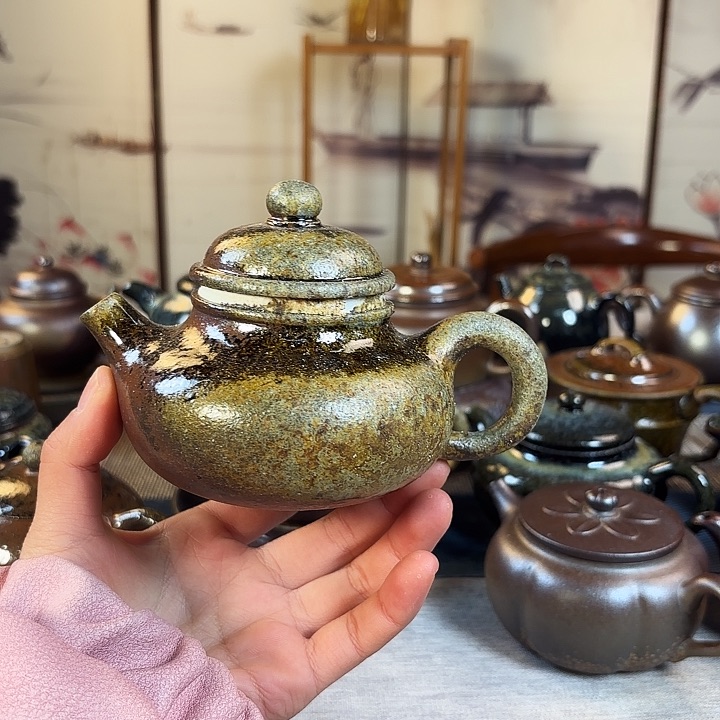 壶柴烧紫砂壶容天