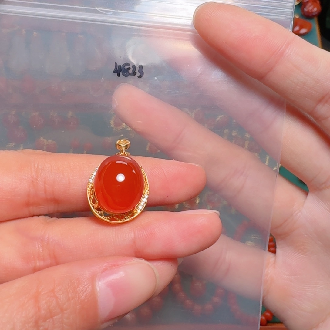 南红玛瑙南红银S925镶嵌