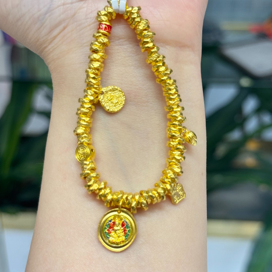 Z【顺顺黄财手串】足金999首饰 5D盘缠手串（附加88/0）