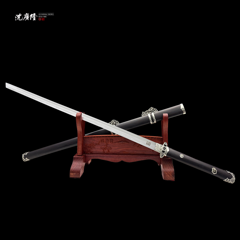 龙泉沈广隆-天问唐刀 白铜 黑檀 乌兹钢 烧刃 宝剑 唐横刀 未开刃