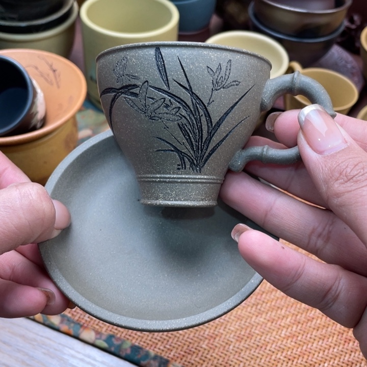 紫砂茶杯原矿紫砂主人杯