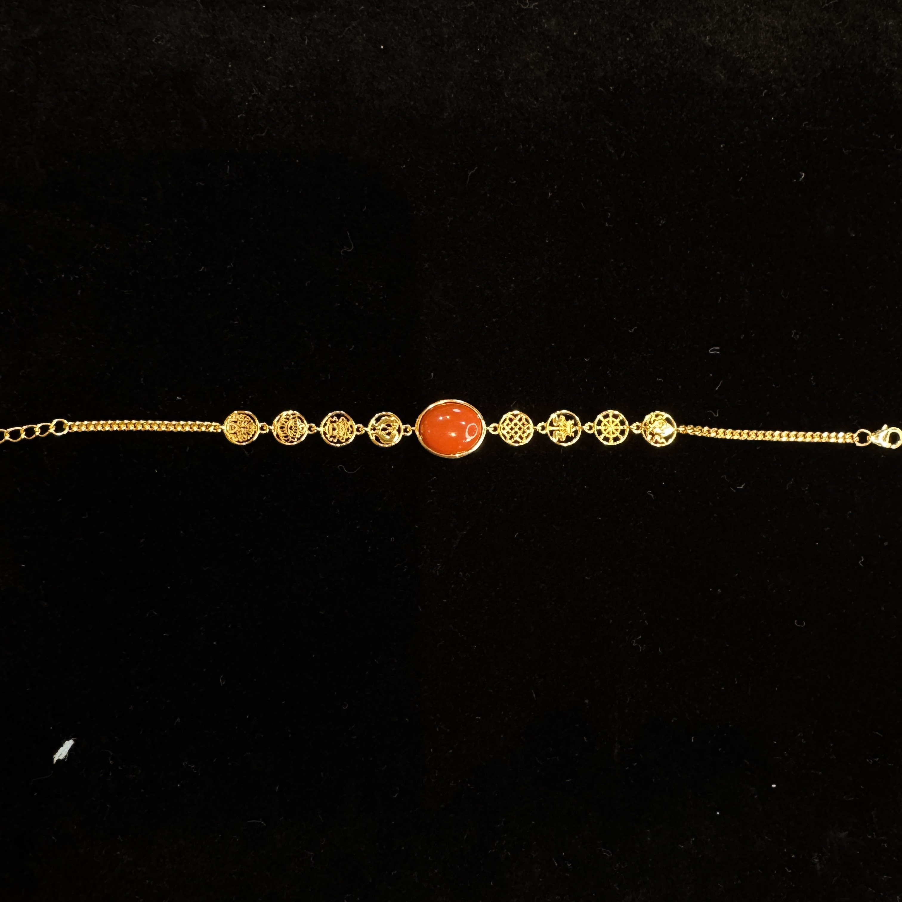 KARSOR/卡奢天然 南红 S925银 手链S1797