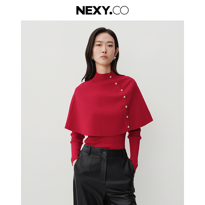 奈蔻羊毛衫（配披肩）XZ03240A6
