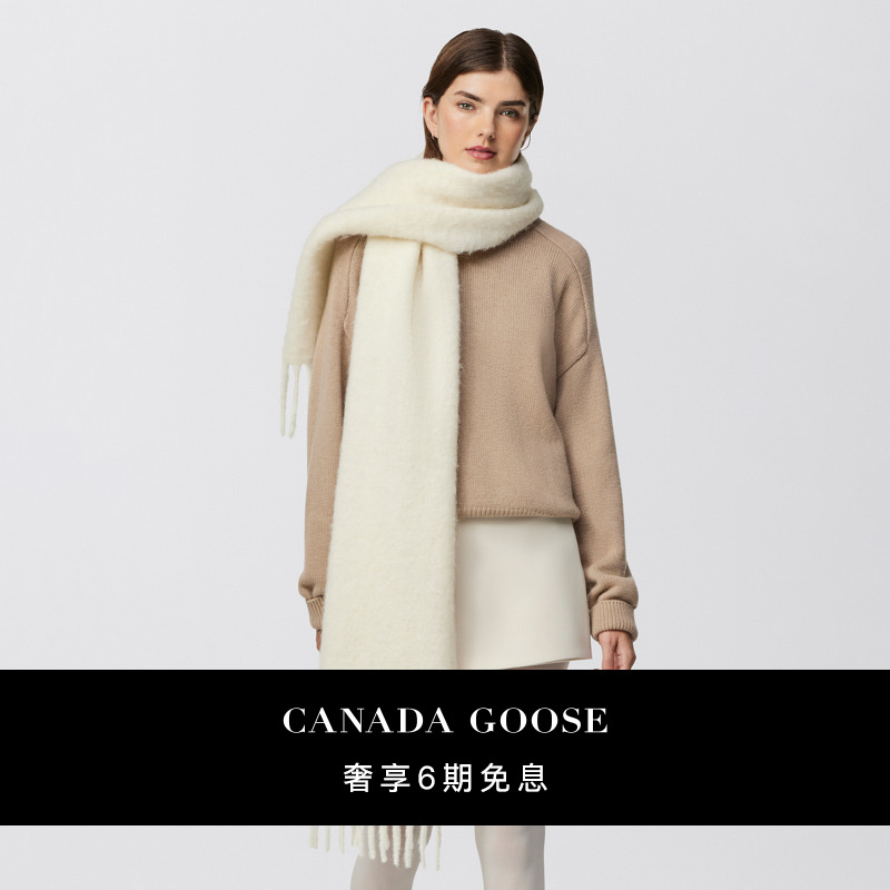 CANADA GOOSE加拿大鹅 女士羊驼毛围巾 5485W