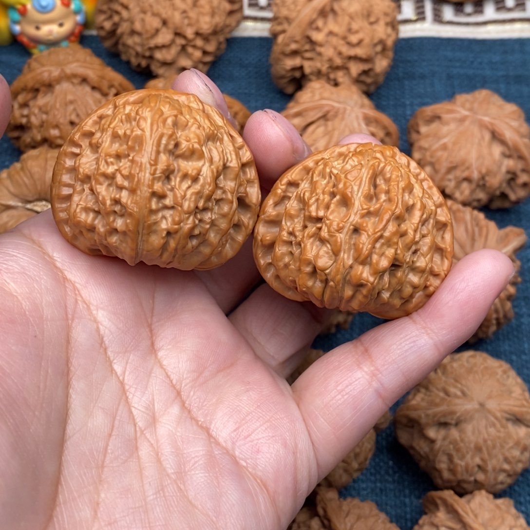 文玩核桃把件41老树白狮子