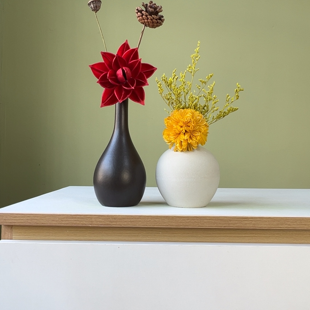 陶瓷花瓶陶瓷花瓶带花高度20-30厘米左右