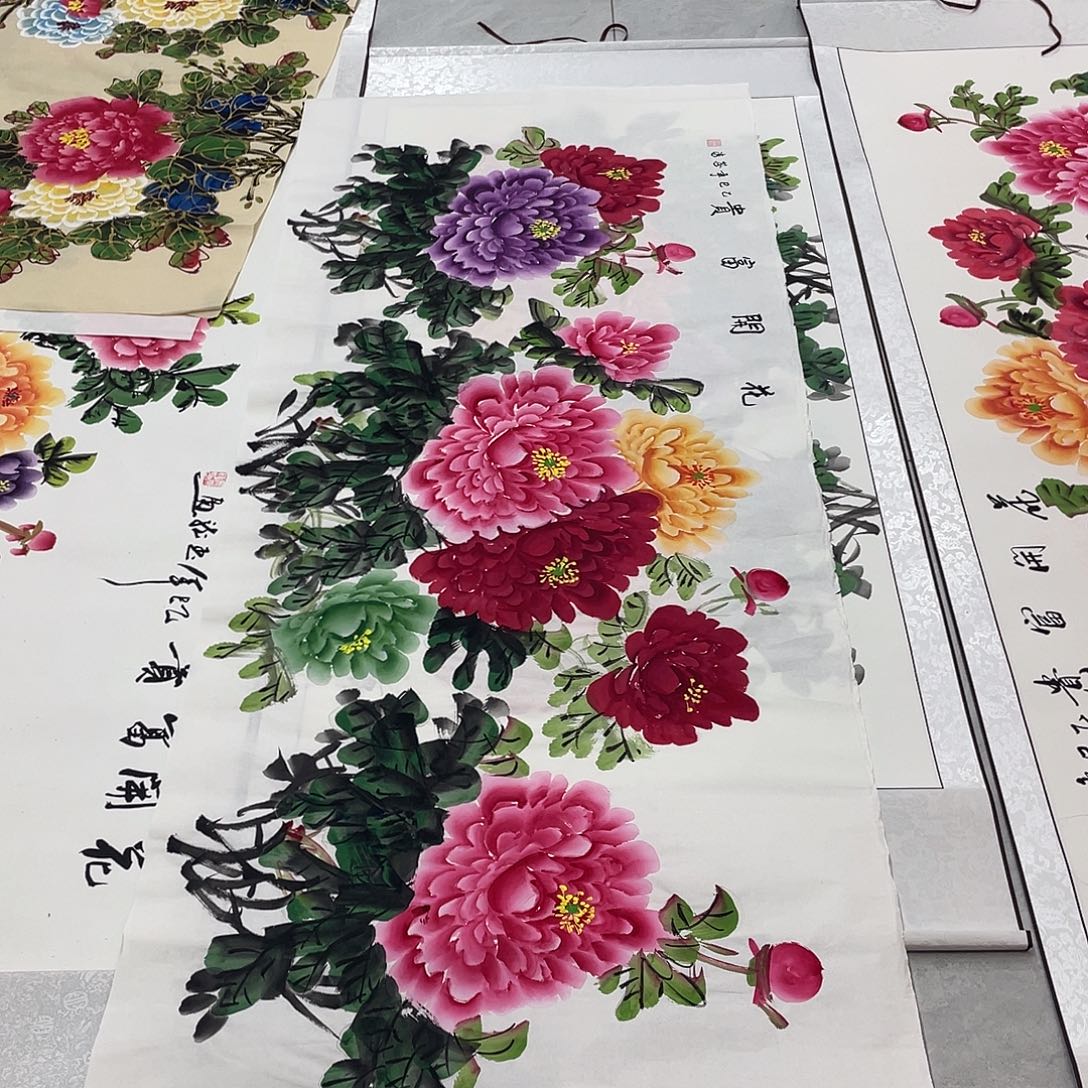 国画国画作品原稿小六尺紫