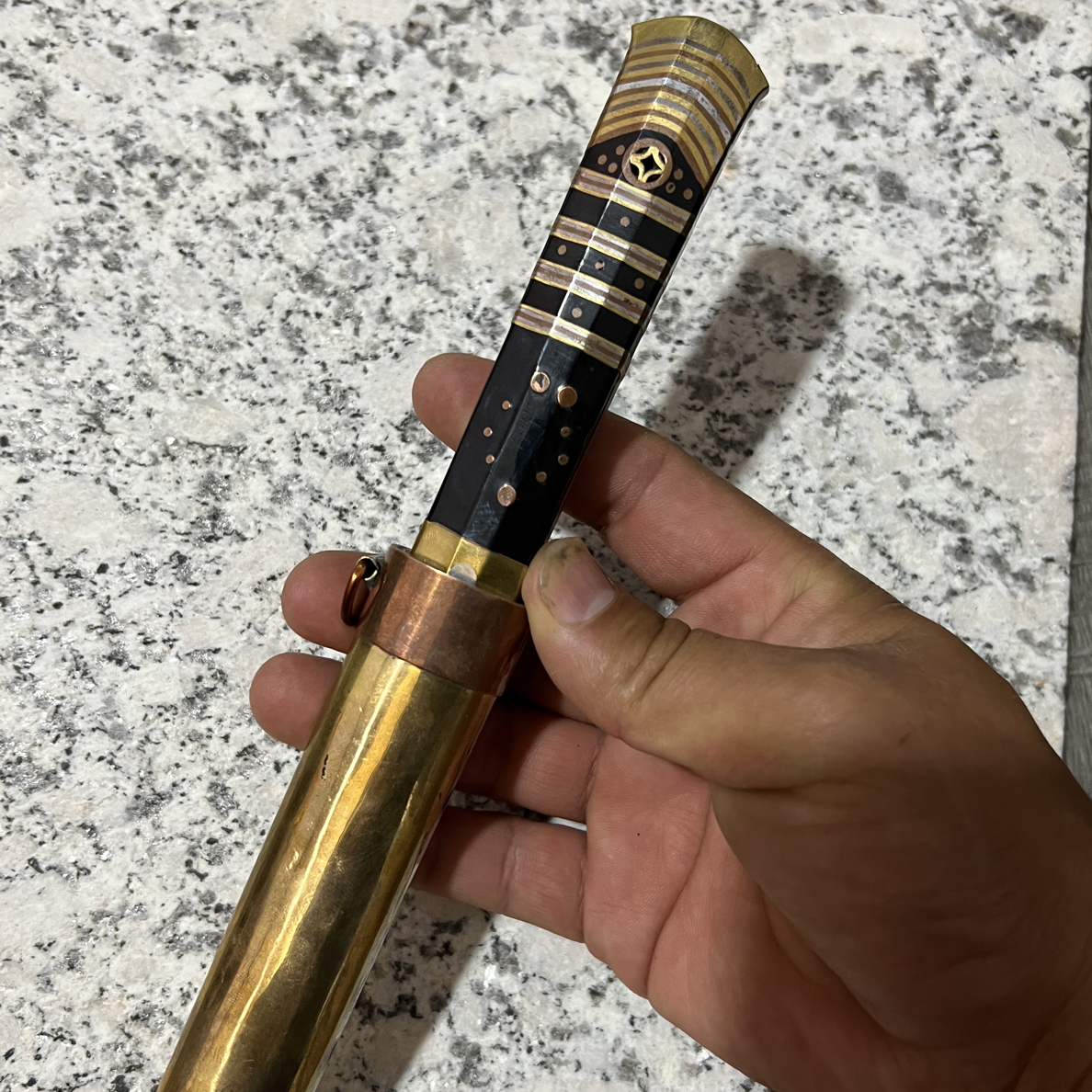 马自正大师纯手工锻打夹钢工艺折花吃肉削水果刀收藏把玩