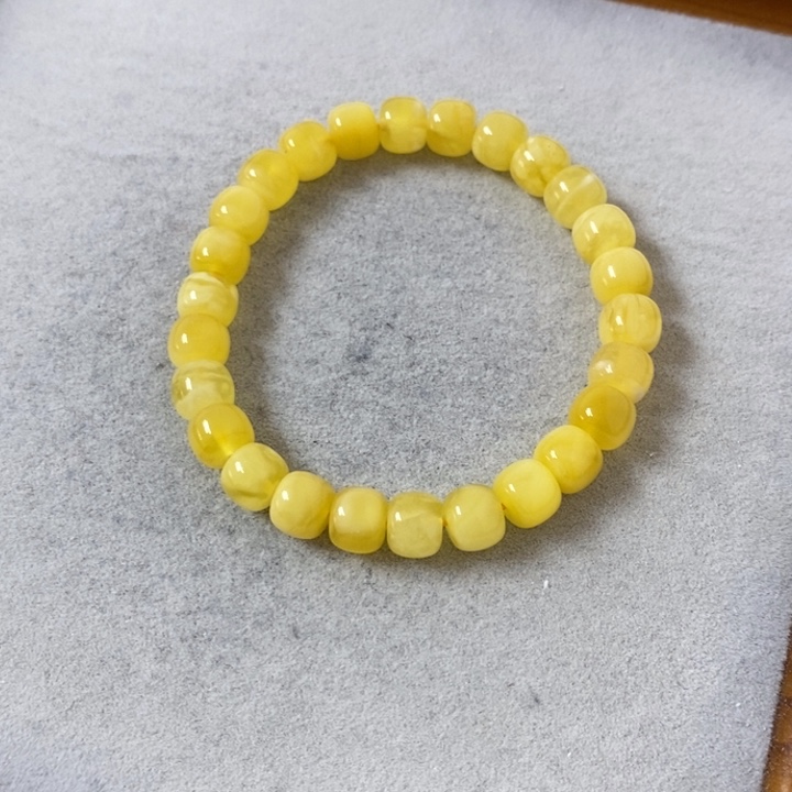 蜜蜡裸石未镶嵌串