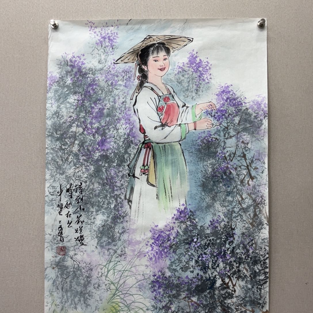 国画艺术家真人手绘