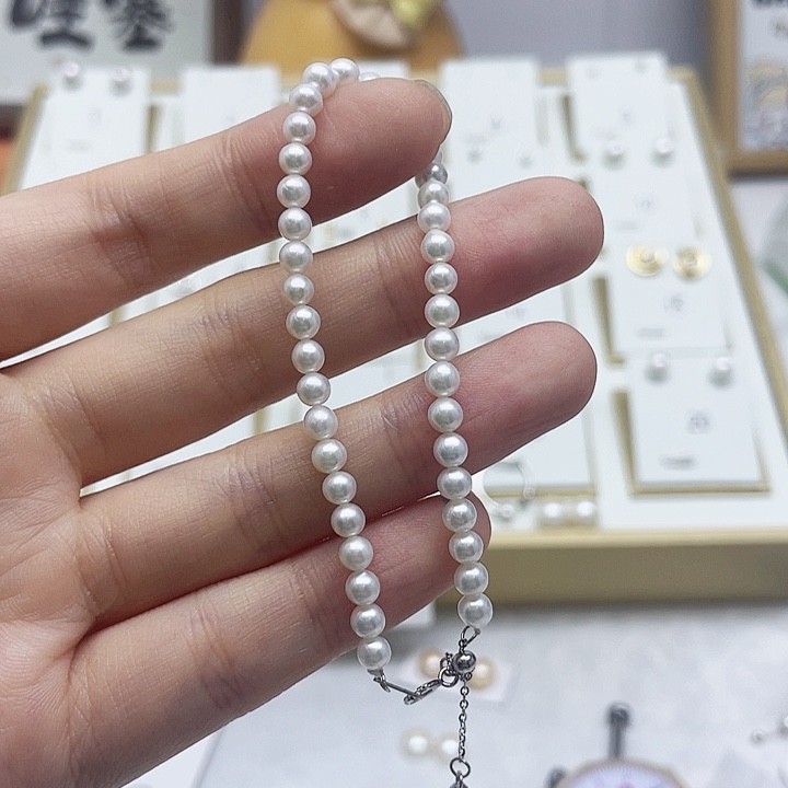 淡水珍珠手链银S925镶嵌D**隐