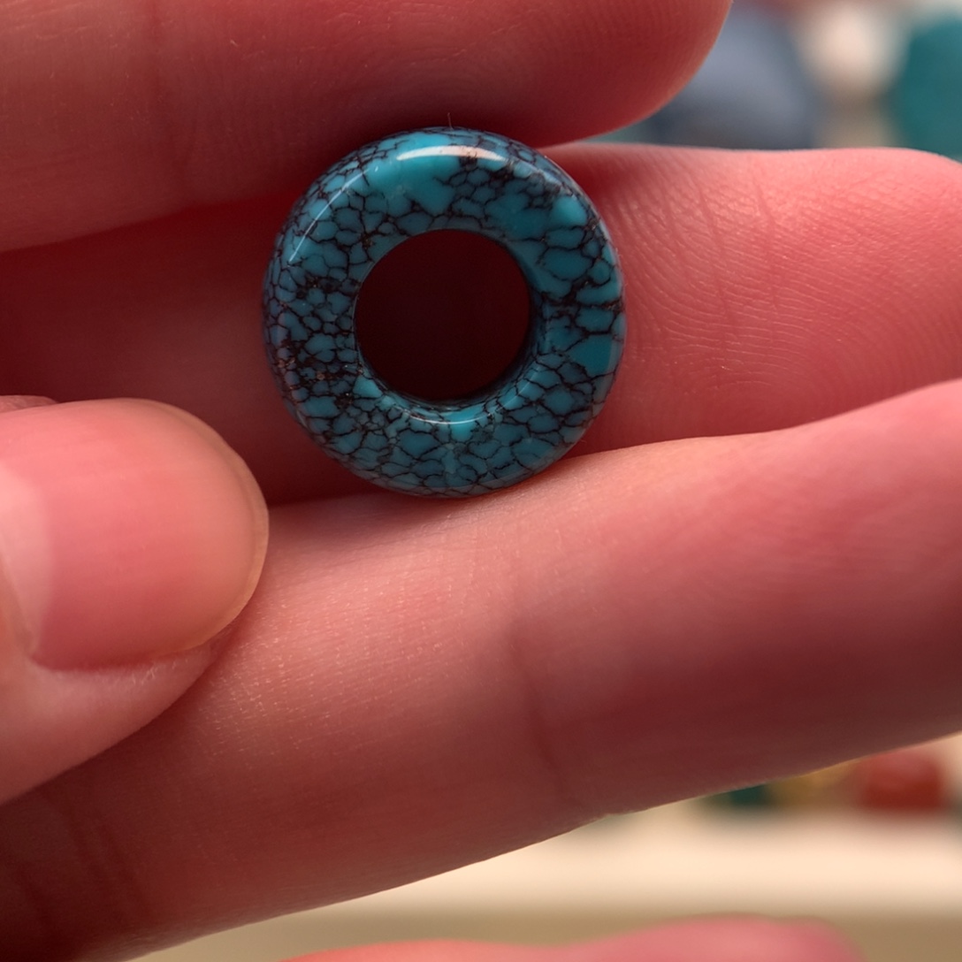 绿松石未镶嵌乌兰花跑环15