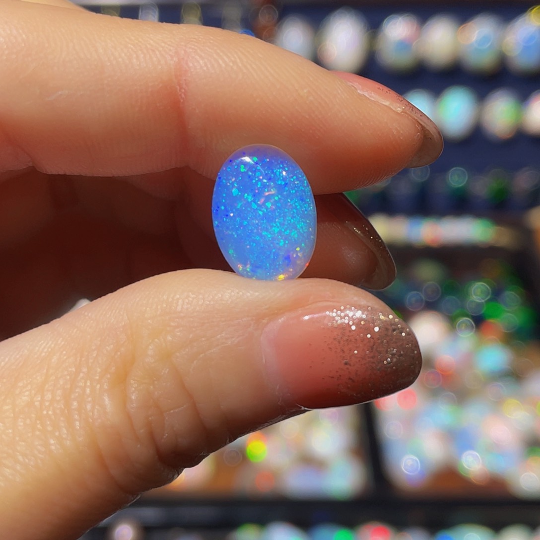 欧泊欧泊裸石银S925镶嵌笑**答