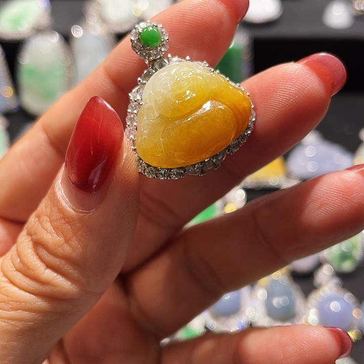 翡翠银S925镶嵌颈饰