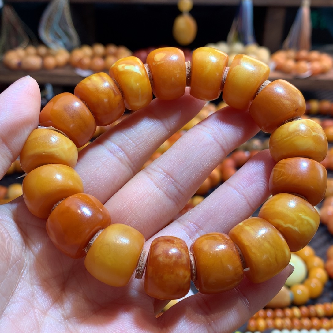 蜜蜡未镶嵌手串蜜蜡手串