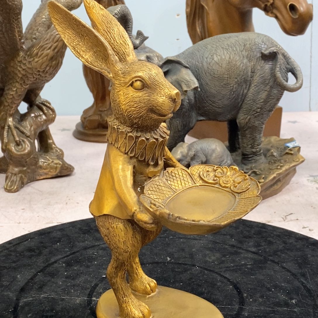 黄铜材质，彼得兔托盘